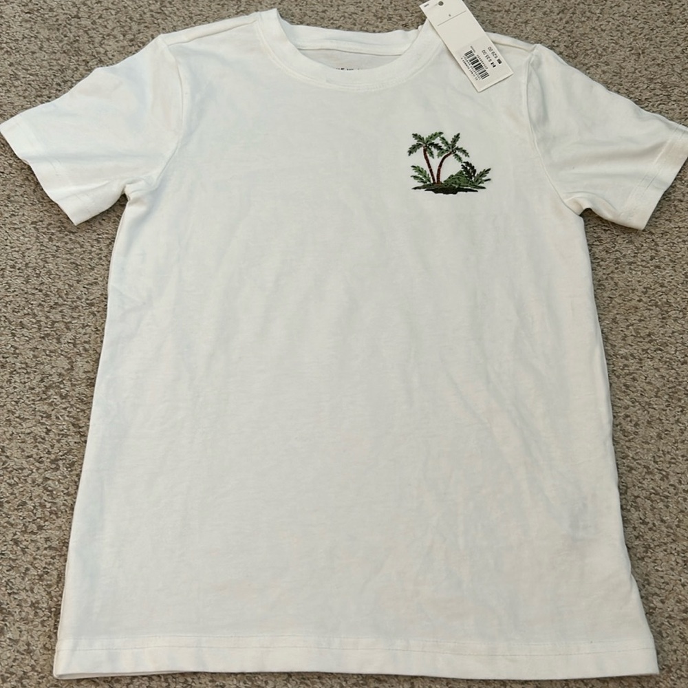NWT Janie & Jack Embroidered Palm Tree T Shirt, 6